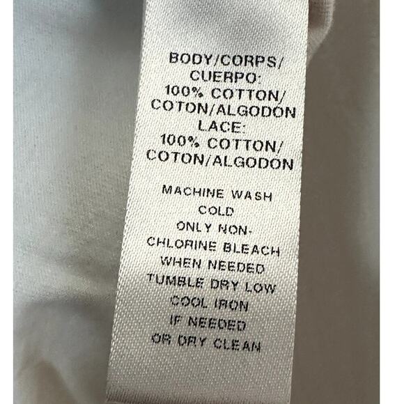 Ann Taylor LOFT White Cotton Eyelet One Shoulder Top Size M - Picture 6 of 6